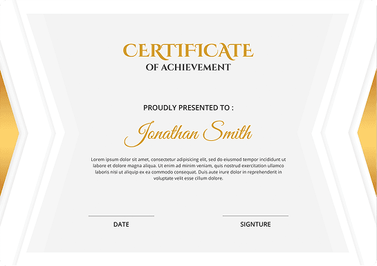 Certificate of Achievement
