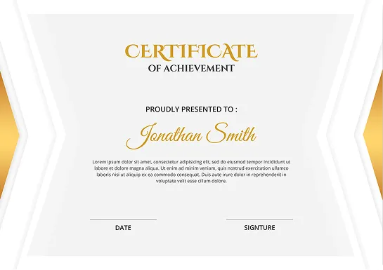 Certificate of Achievement